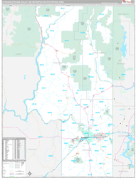 Spokane-Spokane Valley Premium Wall Map